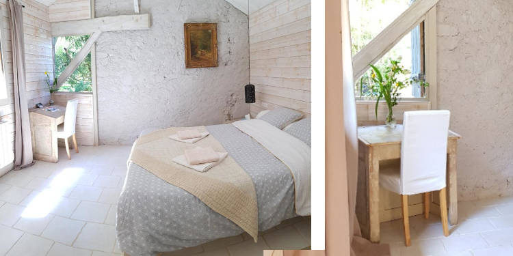 Vue intérieure de la chambre d'hôtes Les Frênes